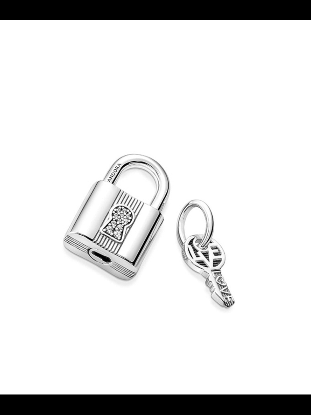 Pandora Padlock and Key Dangle Charm 790088C01 New